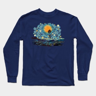 the ballons girl starry night Long Sleeve T-Shirt